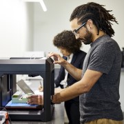 People using 3D printer 